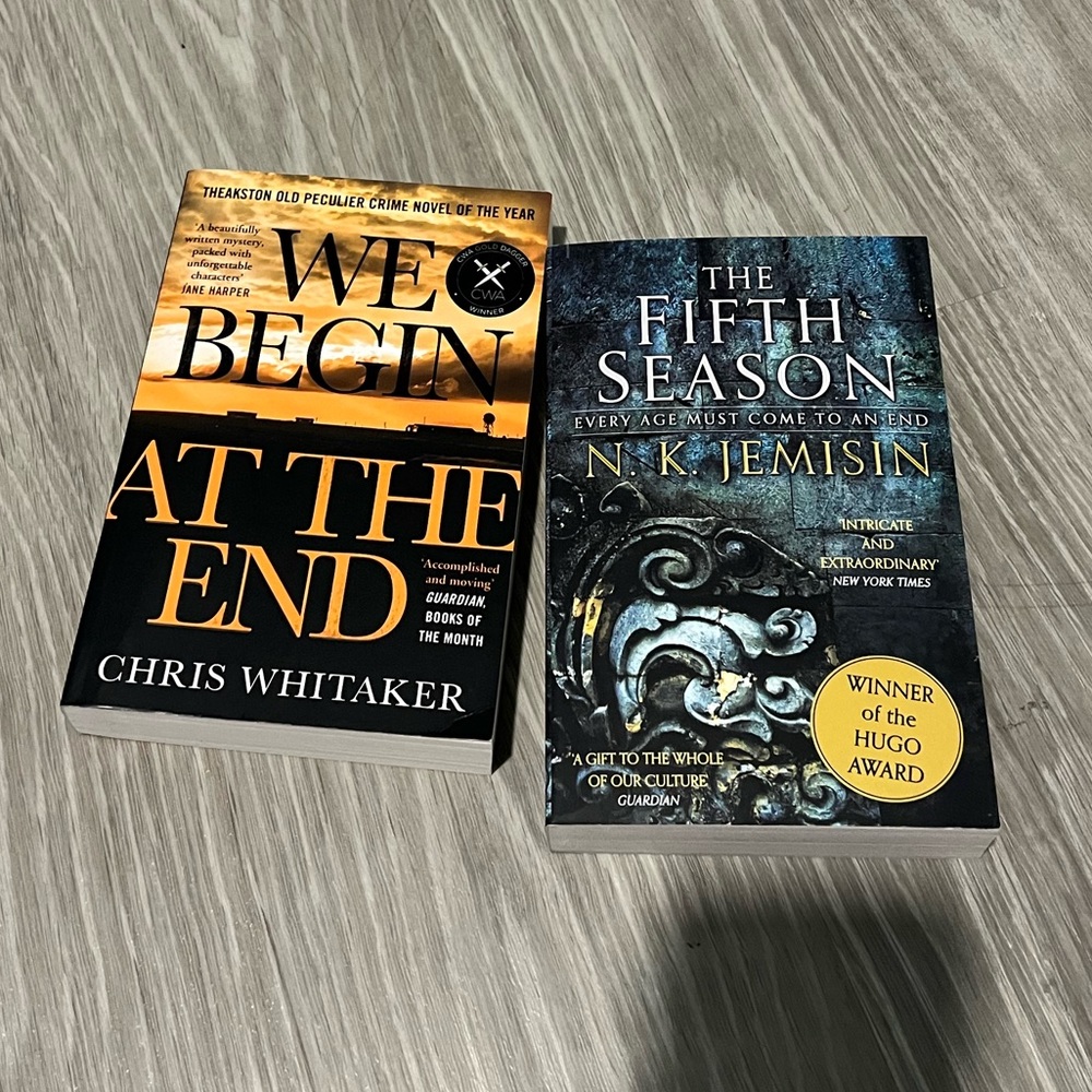 Set of 2 We Begin At The End (Chris Whitaker) | The Fifth Season (N.K. Jemisin)